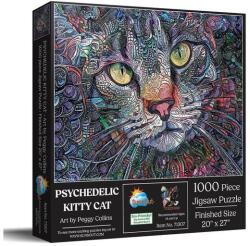 SunsOut 1000 db-os puzzle - Psychedelic Kitty Cat (71307) (71307)
