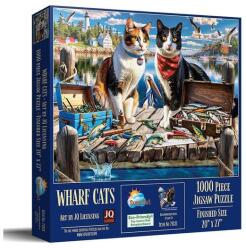 SunsOut 1000 db-os puzzle - Wharf Cats (71821) (71821)