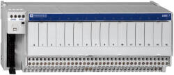 Schneider Electric Modicon ABE7 - ABE7R16T370 -elosztóblokk, 12 mm 2CO EMR relés, 5A, 16ki digitális csatorna, ABR7S37 relével (ABE7R16T370)