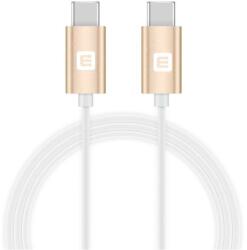 Evelatus Adat-/töltőkábel Evelatus TPC03, USB C - USB - C, hossza 1 m, fehér/arany