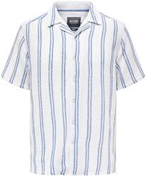 ONLY Sons férfi ing, 22025659, újrahasznosított pamut/poliészter, M INTL, fehér (0000304953194_M)