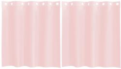 vidaXL 2 db világos rózsaszínű fátyolfüggönyök rojtokkal 140x140 cm 4102083 (4102083)