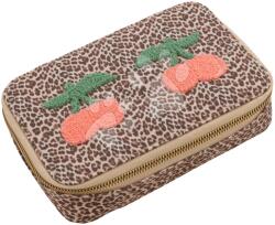 Jeune Premier Penar școlar Pencil Box Filled Leopard Cherry Jeune Premier design ergonomic de lux 20*7 cm (JPPF023184) Penar