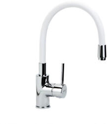  MINOTTI TUBO flexibilis mosogatócsaptelep, 3 csöves, fehér szilikon (6129-3W)