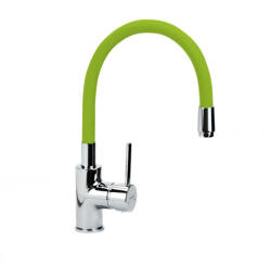  MINOTTI TUBO flexibilis mosogatócsaptelep, 2 csöves, zöld szilikon (6131G)