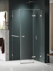NEW TRENDY Avexa Nickel Brushed cabină de duș 90x90 cm pătrat nichel periat/sticlă transparentă EXK-8694 (EXK8694)