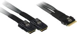 Inter-Tech (SFF-8654 8i) Slim SAS to 2x (SFF-8087) Mini-SAS, 0, 75 m (88885641)