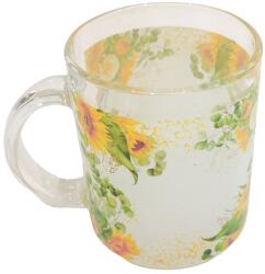 IRIS üveg bögre, napraforgó mintás 9, 7cm (102049) - officedepot