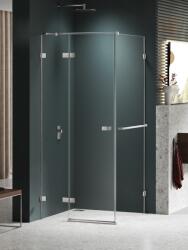 NEW TRENDY Avexa Nickel Brushed cabină de duș 110x100 cm dreptunghiular nichel periat/sticlă transparentă EXK-8672 (EXK8672)