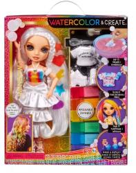 MGA Entertainment Rainbow High: Păpușă de modă cu decor din acuarelă - în limba maghiară (507598) Papusa