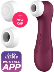 Satisfyer Stimulator Pro 2 Generation 3, 11 Viteze Suctiune, 12 Moduri Vibratii, Silicon, USB, IPX 7, Free App, Visiniu Vibrator
