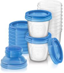 Philips Avent Комплект контейнери за съхранение на кърма и бебешка храна Philips Avent - VIA, 10 броя (00A.0471.001)