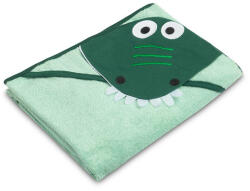 Sensillo Sensillo, Water Friends, husa de baie moale cu aplicatie 3D, Crocodil, verde, 100x100 cm