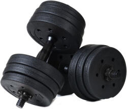 Funfit állítható 20kg bitumen Súlyzó szett 2x10kg - fekete (4255)