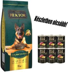 Hektor HEKTOR BALANCED Adult 15kg+ WILD FARM Monoprotein vaddisznó 6x400g