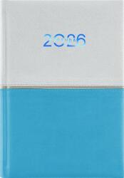 Dayliner Naptár, tervező, A5, napi, DAYLINER "Contrast", fehér-világoskék DL6AG-CRFA5NA-HK (DL6AG-CRFA5NA-HK)