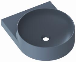 RAVAK Yard mosdótál 50x40.5 cm félkör alakú klasszikus-beépíthető matt XJX07040000 (XJX07040000)