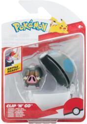 Pokémon Figurina in bila Clip N Go Pokemon S2, Lechonk si Heavy Ball Figurina