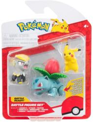 Pokémon Set 3 figurine de actiune, Pokemon, Jangmo-O, Ivysaur si Pikachu Figurina