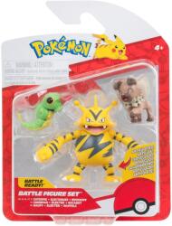 Pokémon Set 3 figurine de actiune, Pokemon, Caterpie, Electabuzz si Rockruff Figurina