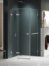 NEW TRENDY Avexa Nickel Brushed zuhanykabin 90x70 cm négyszögletes nikkel csiszolt/átlátszó üveg EXK-8662 (EXK8662)
