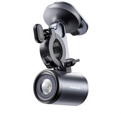 Baseus C12569000121-00 BASEUS PRIMETRIP kerékpáros telefontartó (mágneses, kormányra rögzíthető, 4.7-6.7" méret, 4000mAh, zseblámpa) FEKETE (C12569000121-00)