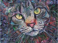 SunsOut 71307 - Psychedelic Kitty Cat - 1000 db-os puzzle (71307)