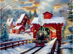 SunsOut 77130 - Winter Creek Bridge - 1000 db-os puzzle (77130)