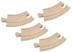 Woodyland Accesorii Woody Track Sine rotunde scurte, 4 buc (90559) Trenulet