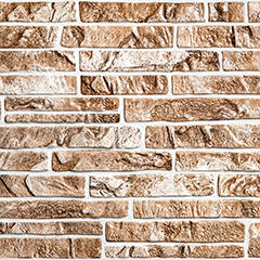 ANRO Wall Flexpanel PVC falburkoló lap - Keskeny, hasított kő mintás burkolólap műanyagból (barna) (TP10014044 - Brown slate)