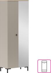 TEMPO KONDELA Dulap cu oglindă, gri-maroniu Taupe/stejar silverjack, DOMCA 2D