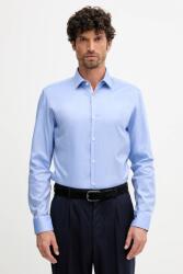 HUGO BOSS pamut ing férfi, galléros, slim, 50539789 - kék 42