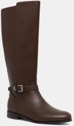 Lauren Ralph Lauren bőr csizma Brooke Tll 2 barna, lapos talpú, 802974383002 - barna Női 36.5