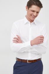 HUGO BOSS ing férfi, galléros, fehér, slim - fehér 40 - answear - 40 990 Ft