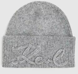 Karl Lagerfeld sapka gyapjú keverékből - szürke Univerzális méret - answear - 24 990 Ft