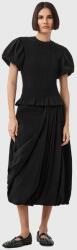 AllSaints szoknya NIA fekete, midi, harang alakú, W001RD - fekete 40