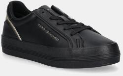 Tommy Hilfiger bőr sportcipő VULC FOXING SNEAKER - fekete Női 36