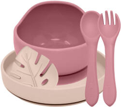 PETITEMARS PETITE&MARS Szilikon étkészlet TAKE&MATCH 4 db Dusty Rose - Desert Sand 6hó+