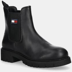 Tommy Jeans bokacsizma TJW CHELSEA LEATHER BOOT - fekete Női 36