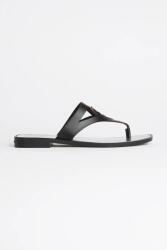 Karl Lagerfeld bőr flip-flop SKOOT II fekete, női, lapos talpú, KL80407 - fekete Női 38