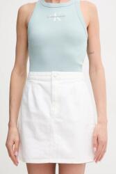 Calvin Klein Jeans farmer szoknya fehér, mini, harang alakú, J20J225194 - fehér 30