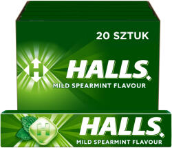 HALLS SPEARMINT mentolos cukorkák dobozban 20 x 33, 5 g