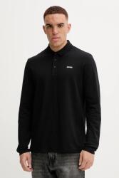 HUGO BOSS pamut hosszúujjú fekete, nyomott mintás, 50547358 - fekete L