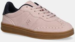 Tommy Hilfiger velúr sportcipő TH HERITAGE SNEAKER rózsaszín, FW0FW08822 - rózsaszín Női 41