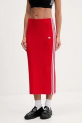adidas Originals szoknya Knit 3s piros, midi, egyenes, JW2660 - piros M