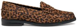 Geox bőr mokaszin D CLORIDIE barna, lapos talpú, D56XGA 00007 C6001 - barna Női 39