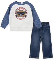 Levi's baba szett SNIT MOTO CREW & DENIM SET 2 db - kék 98
