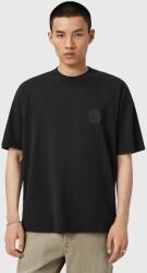 AllSaints pamut póló WAVED - fekete XL