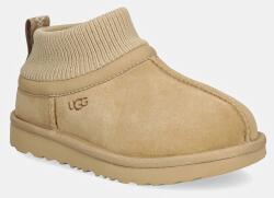 UGG hócsizma téli gyerek velúr CLASSIC ULTRA STRETCH CUFF - bézs 25