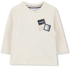 HUGO BOSS gyerek pamut hosszú ujjú felső - bézs 86